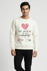 Men's Will You Be My Valentine? Graphic Sweatshirt