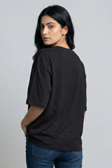 Women's Have Fun Minimal Rainbow Typography Oversized T-Shirt