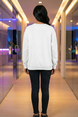 Women's White Gingerbread Man and Star Cookies Oversized Sweatshirt
