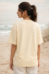 Women's Sea You Minimal Left Pocket Print Oversized T-Shirt