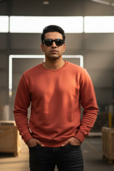 Men's Plain Coral Sweatshirt