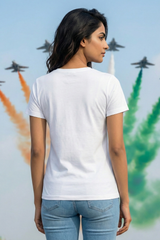 Women's INDIA Skyline Tricolour Art Classic Crew T-Shirt