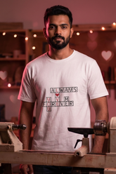 Men's Baby Pink Always Love You Forever Classic Crew T-Shirt