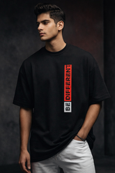 Men's Be Different Bold Vertical Typography Oversized T-Shirt