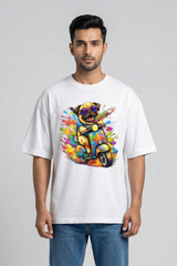 Men's Holi Vibes Scooter Dog – Classic Oversized White T-Shirt