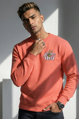 Men's Coral Sketch-Art Hand Signal Sweatshirt