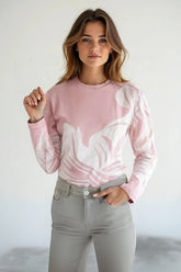 Women's Romantic Floral Print Full Sleeve T-shirt