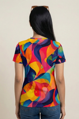 Women’s Abstract Color Splash All-Over Print (AOP) T-Shirt