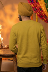 Men's Mustard Yellow Gajak, Moongphali & Bhangra – Cotton Sweatshirt