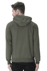Men's Urban Olive Green Hooded Sweatshirt