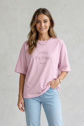 Women's Smile It’s Free Oversized T-Shirt