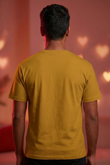 Men's Mustard Yellow Te Amo Amor Classic Crew T-Shirt