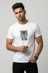 Men's Minimal Typography Classic Crew T-Shirt
