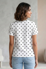 Women’s Minimal Floral Pattern AOP T-Shirt