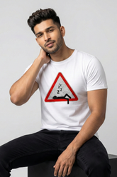 Men's Sleep Ahead Warning Sign – Funny Classic Crew T-Shirt