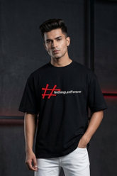 Men's Nothing Last Forever Minimal Quote Oversized T-Shirt