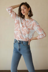 Women's Ornate Bloom Pattern Full Sleeve Tshirt