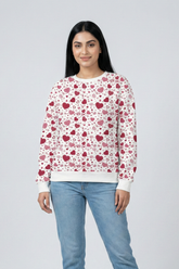 Women's Love Pattern AOP Sweatshirt