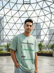 Unisex Jade Funny Programming Quote Terry Cotton Oversized T-shirt