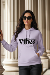 Women's Wanderlust Vibes Lavendar Oversized Hooded Sweatshirt