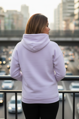 Women's Drapelet Lavender Oversized Hooded Sweatshirt