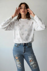 Women's Minimalist Daisy Pattern Full Sleeve T-shirt