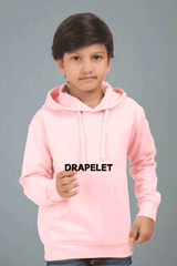 Kids Baby Pink Unisex Drapelet Hooded Sweatshirt - Drapelet