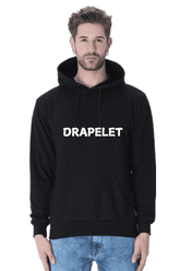 Unisex Drapelet Black Hooded Sweatshirt - Drapelet