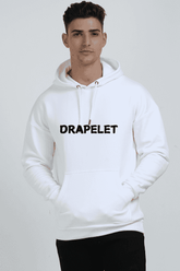 Unisex Drapelet White Oversized Hooded Sweatshirt - Drapelet