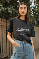 Black Half Sleeve Tshirt