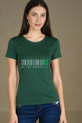 Green Round Neck Half Sleeve Tshirt