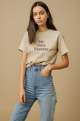 Women's Fantasy Quote Half Sleeve T-shirt