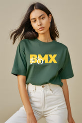 Women's BMX Word & Bike Half Sleeve T-shirt