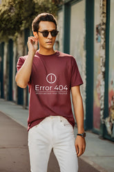 Unisex Maroon "Error 404: Motivation Not Found" Premium Supima T-Shirt