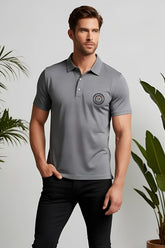 Men's "Drapelet" Stamp Design Polo T-shirt