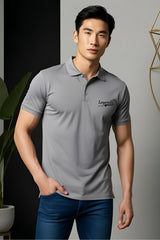Men's "Legends" Established 1950 Grey Mélange Polo T-shirt