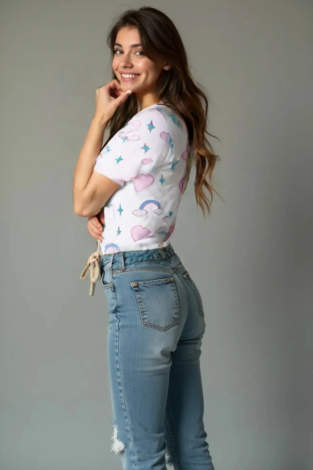 Women's Magical Elements Pattern Half Sleeve T-shirt
