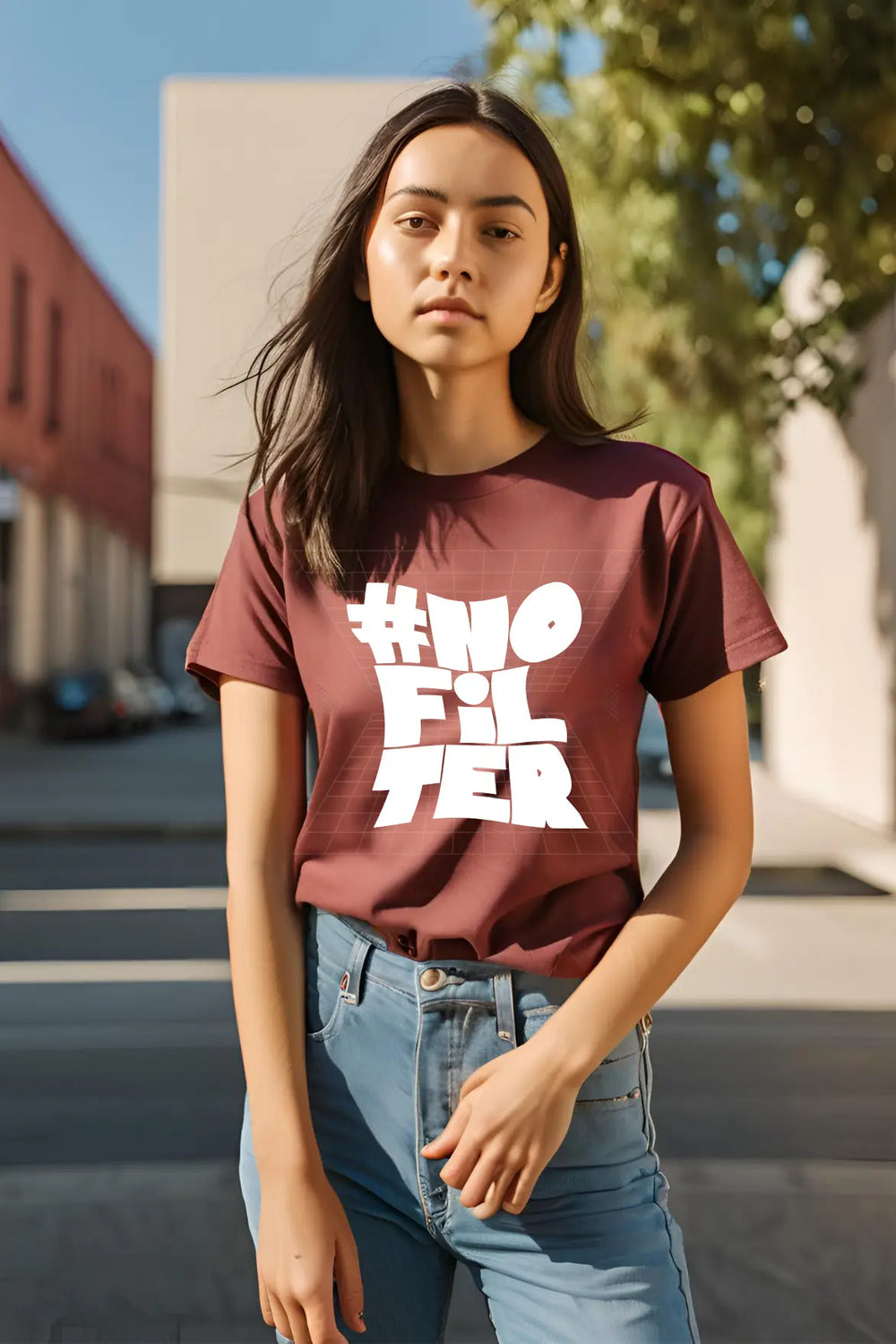 maroon tshirt