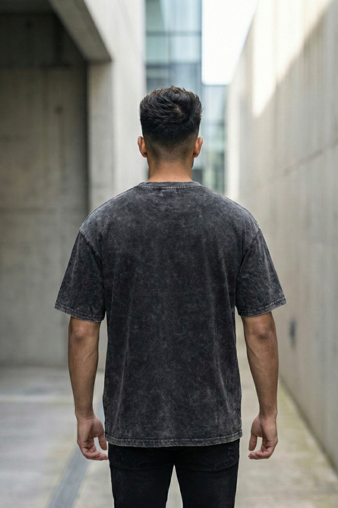 Men's Real OG Lightweight Oversized Acid Wash Black T-Shirt