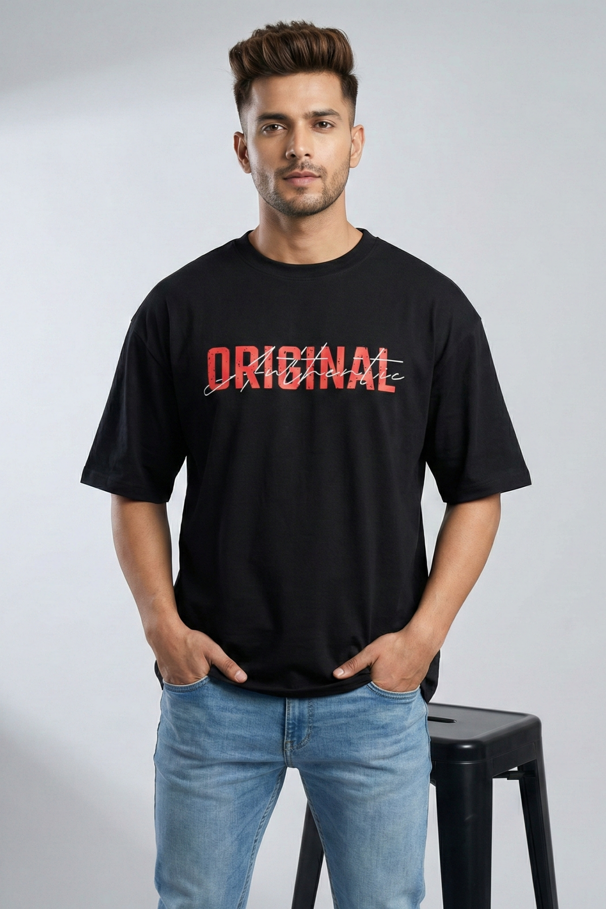 Men's Original Statement Print – Classic Oversized T-Shirt