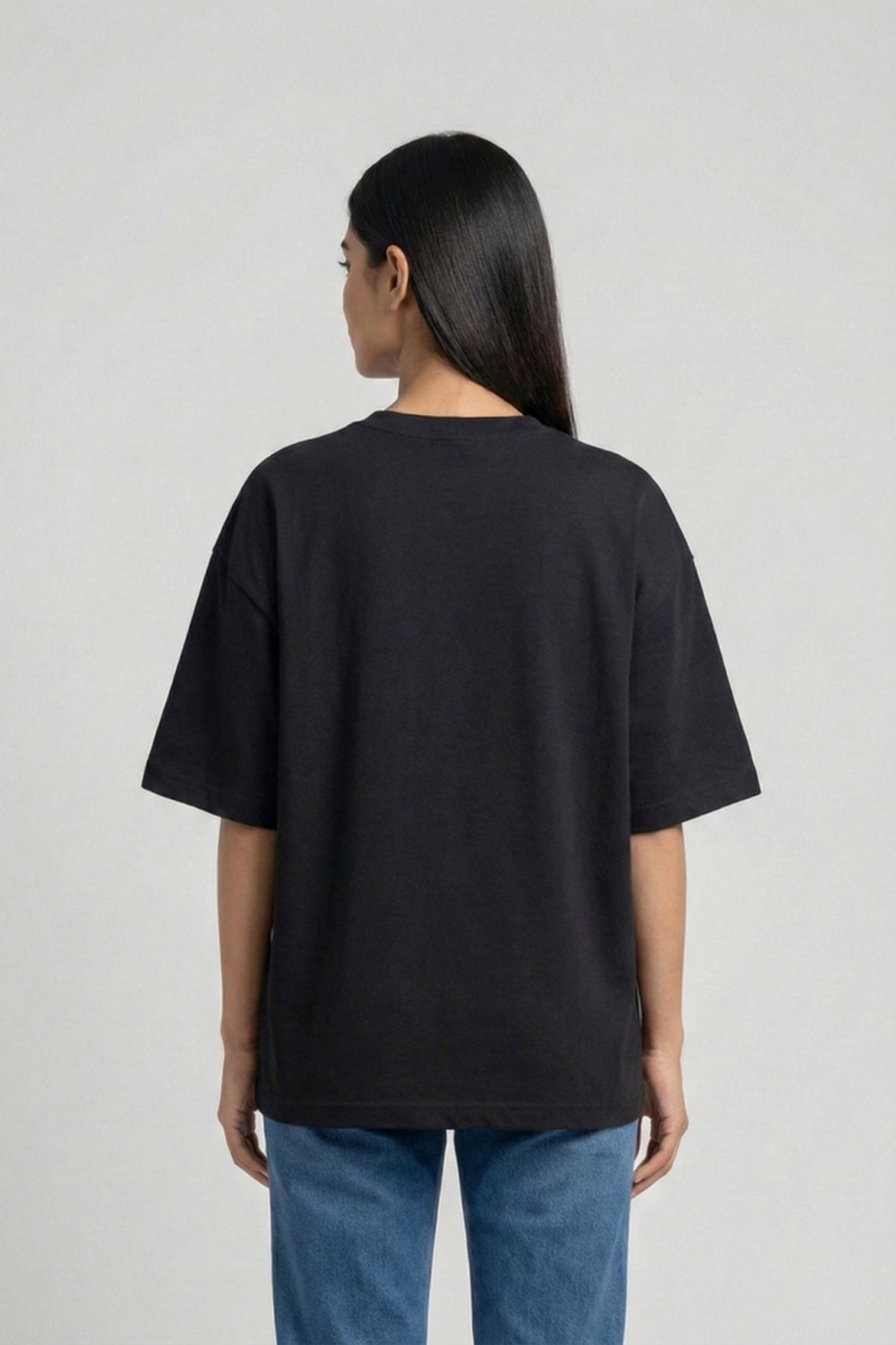Women's Holi Is Therapy – Classic Oversized Black T-Shirt