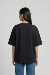 Women's Holi Is Therapy – Classic Oversized Black T-Shirt