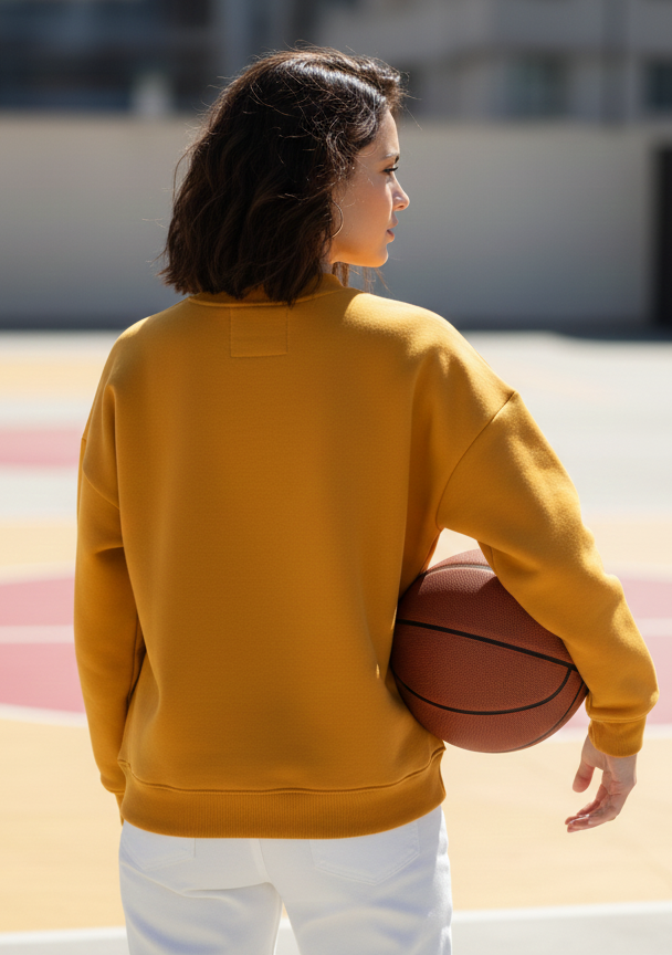 Women's Plain Mustard Yellow Sweatshirt