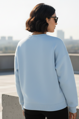 Women's Plain Baby Blue Sweatshirt