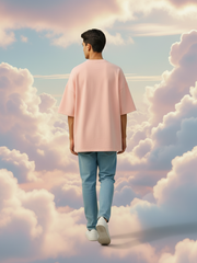 Unisex Flamingo Foodie Terry Cotton Oversized T-shirt