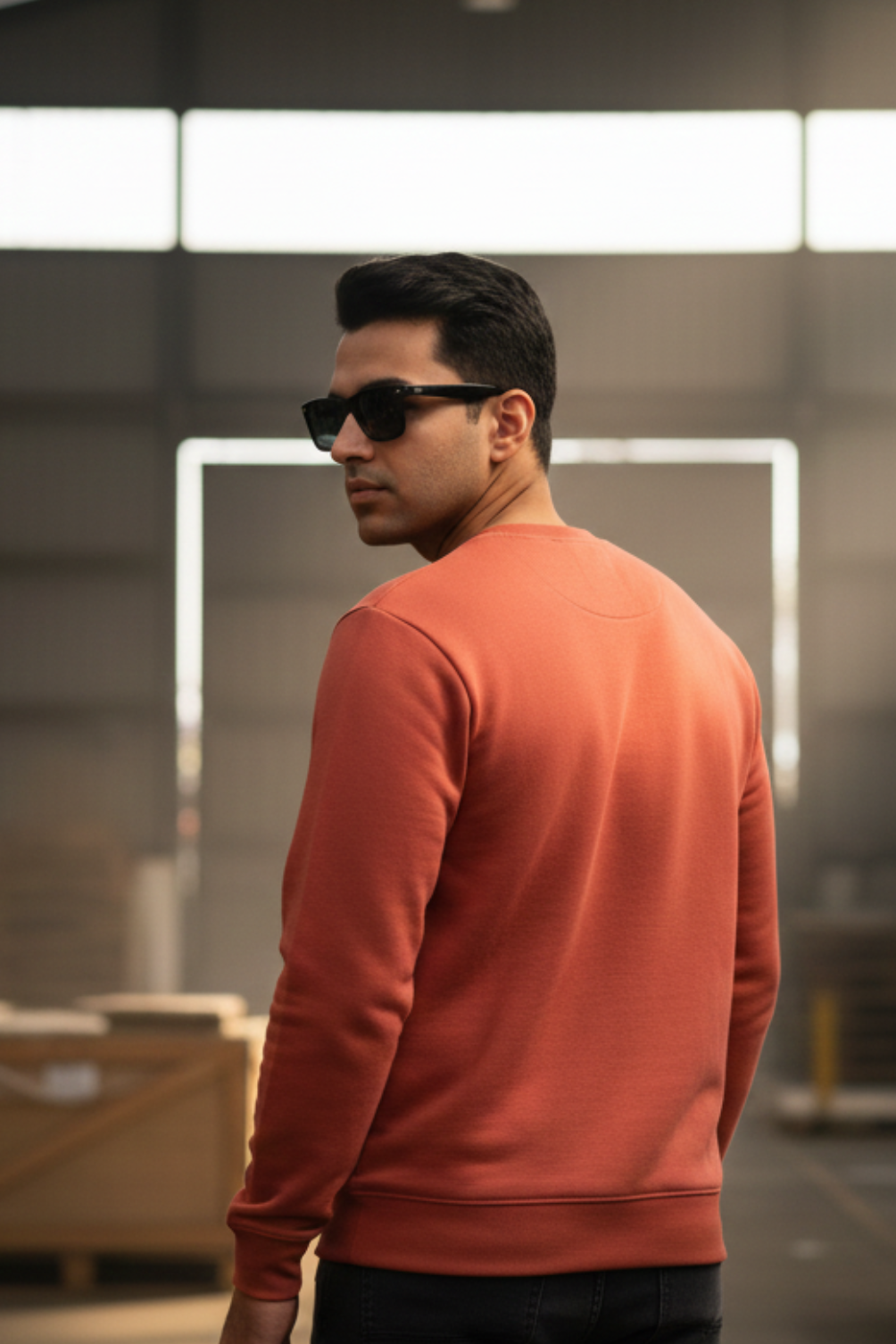Men's Plain Coral Sweatshirt
