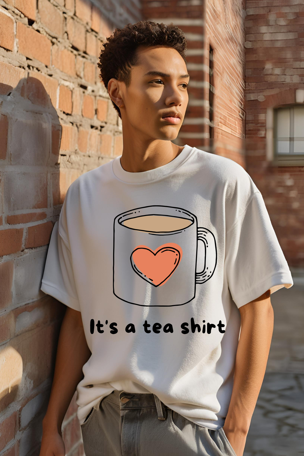 Unisex Tea Mug Terry Cotton Oversized T-shirt