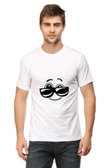 Men's Round Neck Half Sleeve Sunglasses T-Shirt