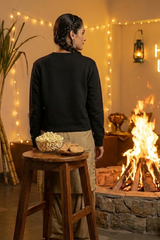 Women's Black Bonfire & Chill – Lohri Edition Cotton Sweatshirt