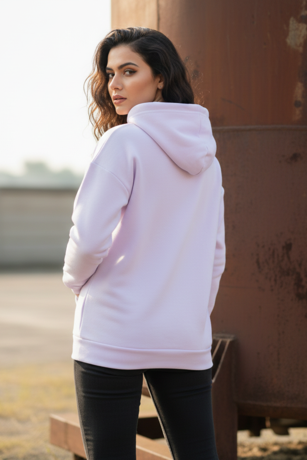 Women's Limitless Lavender Oversized Hooded Sweatshirt